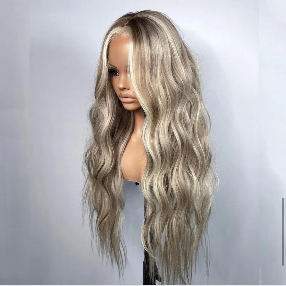Blonde balayage highlights wig